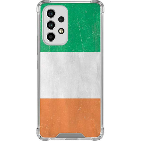 Ireland Flag Distressed Galaxy A53 5G Clear Case